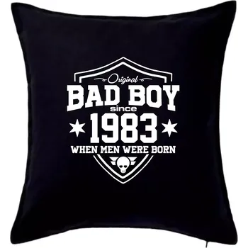 Polštář Bad boy since 1983 - Polštář 50x50 - 50x50 - Pouze potah ( Černá )