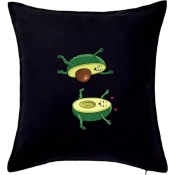 Polštář Sex avokádo (Hana-creative) - Polštář 50x50 - 50x50 - Pouze potah ( Černá )