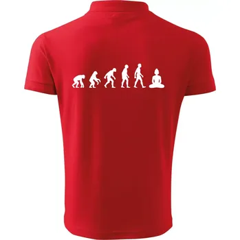 Pánská košile Evoluce budha - Polokošile pánská Pique Polo 203 - M ( Červená )