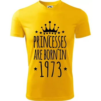 Chlapecké tričko Princesses are born in 1973 - Dětské triko sportovní (dresovina) - 158 cm/12 let ( Žlutá )
