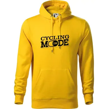 Pánská mikina Cycling mode - Mikina pánská Cape s kapucí - 2XL ( Žlutá )