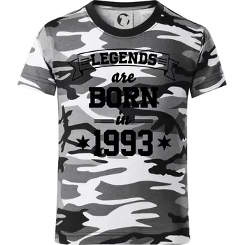 Chlapecké tričko Legends are born in 1993 - Dětské maskáčové triko - 134 cm/8 let ( Šedý maskáč )
