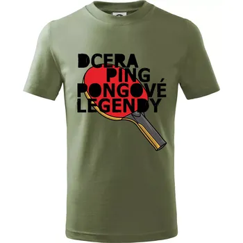 Dcera ping pongové legendy - Tričko dětské bavlněné - 158 cm/12 let ( Khaki )