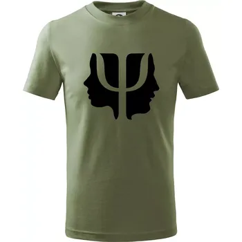 Psychologie hlavy - Tričko dětské bavlněné - 122 cm/6 let ( Khaki )