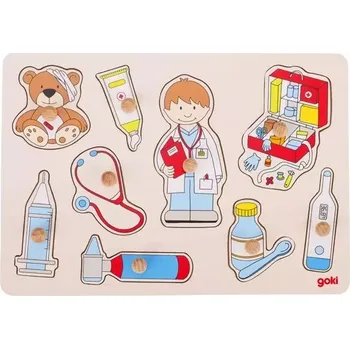 Puzzle Goki Vkládací puzzle - u lékaře