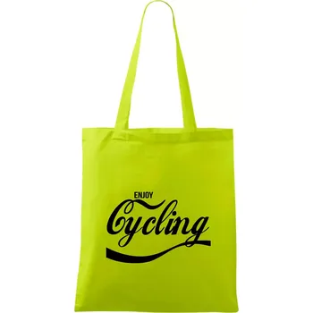 Enjoy Cycling - Taška bavlněná - 42 x 38 cm ( Limetková )