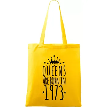 Queens are born in 1973 - Taška bavlněná - 42 x 38 cm ( Žlutá )