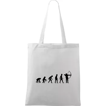 Evoluce lukostřelba - Taška bavlněná - 42 x 38 cm ( Bílá )