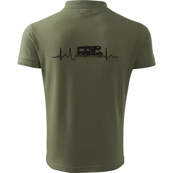 Pánská košile EKG obytňák - Polokošile pánská Pique Polo 203 - L ( Khaki )