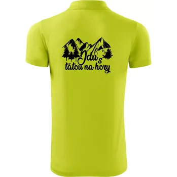 Pánská košile Jdu s tátou na hory - Polokošile Victory sportovní (dresovina) - L ( Limetková )