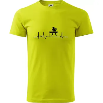 EKG stolní tenis - Klasické pánské triko vyšší gramáže - 3XL ( Limetková )