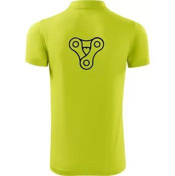 Pánská košile Cyklo srdce řetěz trojúhelník - Polokošile Victory sportovní (dresovina) - 2XL ( Limetková )