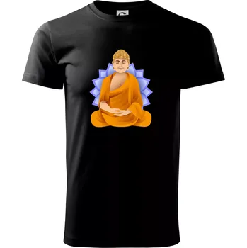 Pánské tričko Budha barevný - Triko extra velké (5-8XL) - 8XL ( Černá )