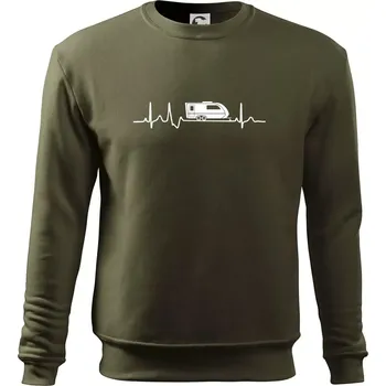 Chlapecké tričko EKG karavan - Mikina Essential dětská - 146 cm/10 let ( Military )