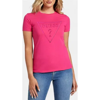 Dámské tričko Dámské růžové triko Guess - Velikost S, Barva Růžová 56307 R3VI16