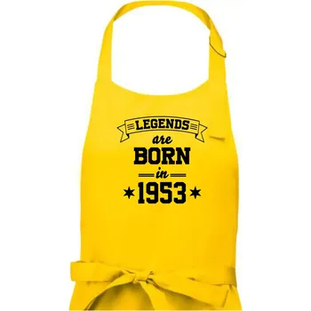 Kuchyňská zástěra Legends are born in 1953 - Dámská zástěra na vaření - Univerzální velikost ( Žlutá )