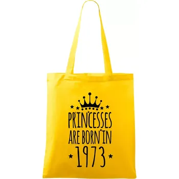 Princesses are born in 1973 - Taška bavlněná - 42 x 38 cm ( Žlutá )