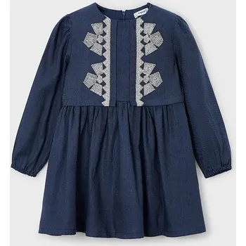 Dívčí šaty Dívčí šaty Mayoral modrá barva, mini, 4992 4992.6E.Mini.9BYA 57X, vel. 104