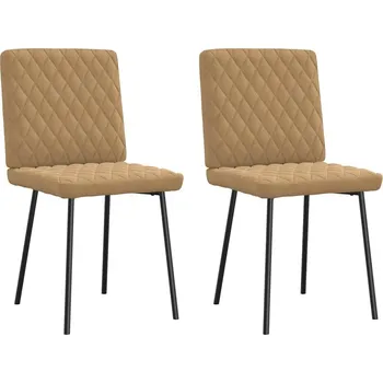 Jídelní židle OMAXI Jídelní židle 2 ks hnědé samet 632678