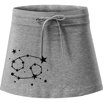 Dámská sukně Souhvězdí - Cancer - Rak - Sportovní sukně - two in one - L ( Tmavě šedý melír )