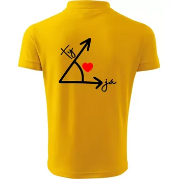 Pánská košile Matematika láska - Polokošile pánská Pique Polo 203 - M ( Žlutá )
