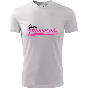 Psací písmo - Jsem Princezna - Dětské triko sportovní (dresovina) - 146 cm/10 let ( Bílá )