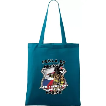 Pekla se nebojím HZS ČR - Taška bavlněná - 42 x 38 cm ( Petrolejová )