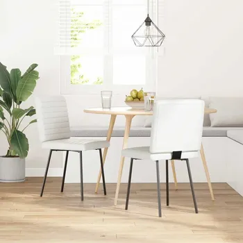 Jídelní židle OMAXI Jídelní židle 2 ks bílé umělá kůže 633286