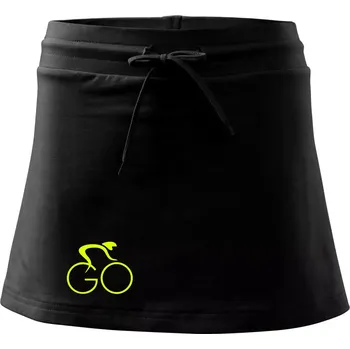 Dámská sukně GO - Fluo cyklista malý - Sportovní sukně - two in one - M ( Černá )