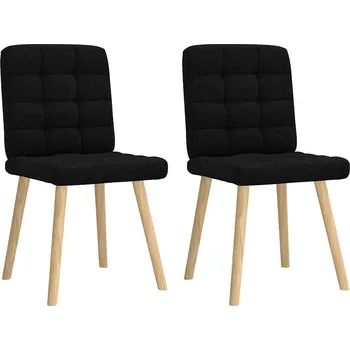 Jídelní židle OMAXI Jídelní židle 2 ks černé textil 632494