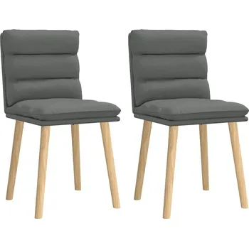Jídelní židle OMAXI Jídelní židle 2 ks tmavě šedé textil 634504