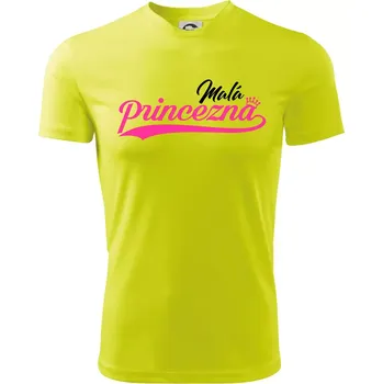 Psací písmo - Malá Princezna - Dětské triko sportovní (dresovina) - 158 cm/12 let ( Neonově žlutá )