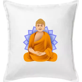 Polštář Budha barevný - Polštář 50x50 - 50x50 - Pouze potah ( Bílá )
