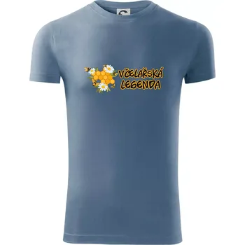 Včelařská legenda - Viper FIT - Pánské zůžené tričko - M ( Denim )