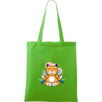 Nákupní taška Mistr v meditaci (Pecka design) - Taška bavlněná - 42 x 38 cm ( Apple Green )