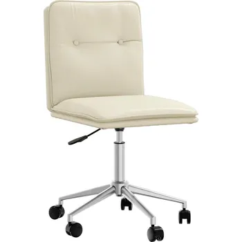 Jídelní židle OMAXI Jídelní židle krémová umělá kůže 634764