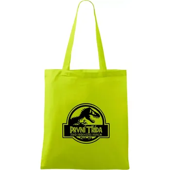 První třída jako procházka parkem - Taška bavlněná - 42 x 38 cm ( Limetková )