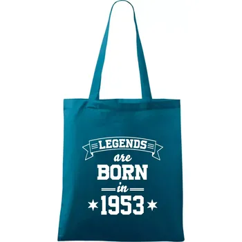 Legends are born in 1953 - Taška bavlněná - 42 x 38 cm ( Petrolejová )