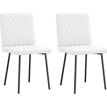 Jídelní židle OMAXI Jídelní židle 2 ks bílé umělá kůže 632753