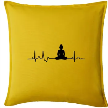 Polštář Ekg Budha - Polštář 50x50 - 50x50 - Pouze potah ( Žlutá )