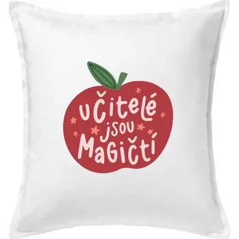 Polštář Učitelé jsou magičtí - Polštář 50x50 - 50x50 - Včetně výplně ( Bílá )