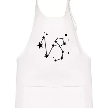 Kuchyňská zástěra Souhvězdí - Capricorn - Kozoroh - Dětská zástěra na vaření - Univerzální velikost ( Bílá )