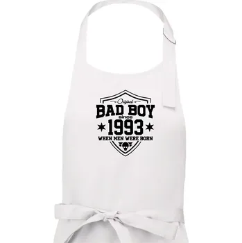 Kuchyňská zástěra Bad boy since 1993 - Pánská zástěra na vaření - Univerzální velikost ( Bílá )