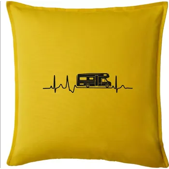 Polštář EKG obytňák - Polštář 50x50 - 50x50 - Pouze potah ( Žlutá )