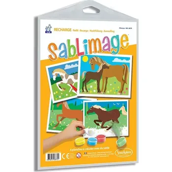 Výtvarná sada Sentosphere Sada obrázků - Sablimage: Pískové obrázky - Koně