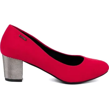 Dámské lodičky Goodin Trendy lodičky dámské červené na širokém podpatku 39