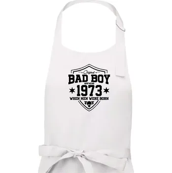 Kuchyňská zástěra Bad boy since 1973 - Pánská zástěra na vaření - Univerzální velikost ( Bílá )