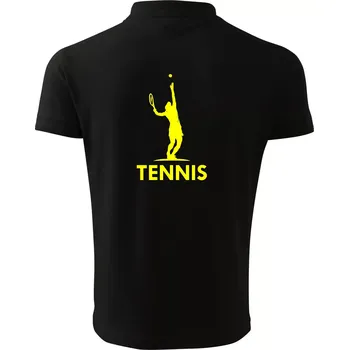 Pánská košile Tenistka s nápisem - Polokošile pánská Pique Polo 203 - L ( Černá )
