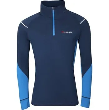 MW NRZ 170 pánský funkční merino rolák s krátkým zipem tm.modrá/modrá M