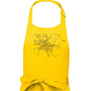 Kuchyňská zástěra Mapy měst černobílé Klatovy - Dámská zástěra na vaření - Univerzální velikost ( Žlutá )